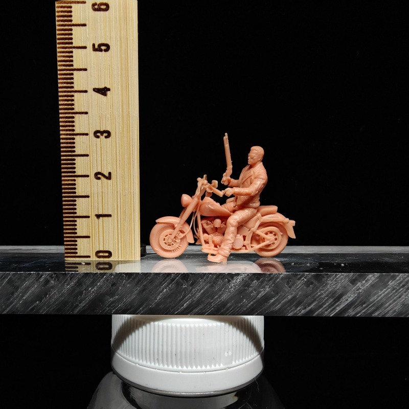 3D Printing Diecast Cars - 1/64 Scale Miniature Biker Man w/