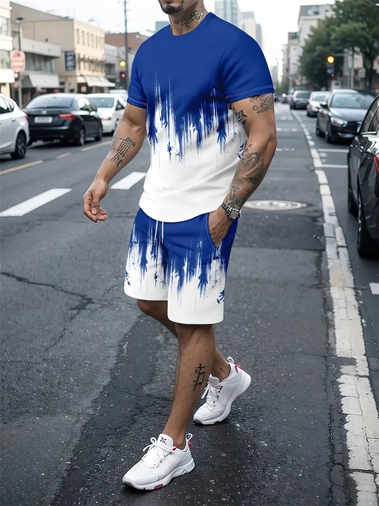 Men Women Gradient Texture T-s - 3D Printing Kpop 评论和价格