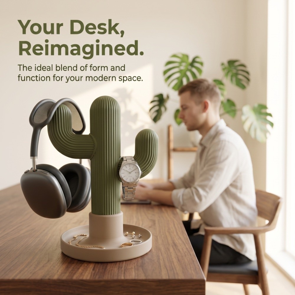 Green Cactus Storage Ornament  - 3D Printing Watch 评论和价格