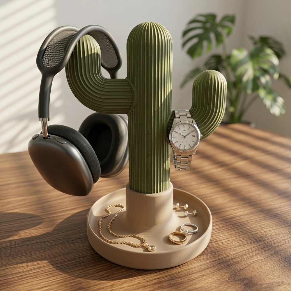 Green Cactus Storage Ornament  - 3D Printing Watch 评论和价格