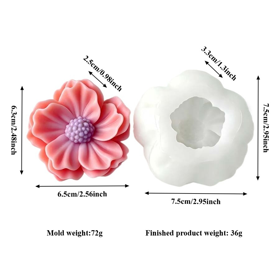 3D Camellia Flower Silicone Ca - 3D Printing Concrete 评论和价格