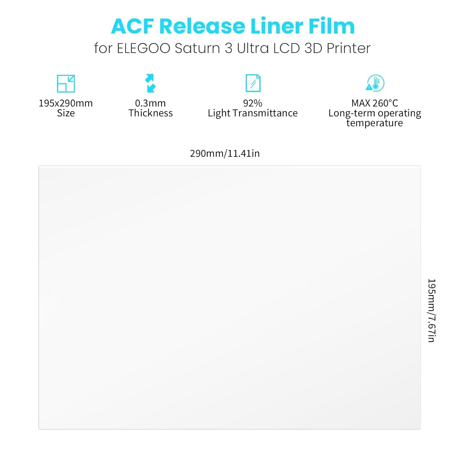 Film for ELEGOO PFA Release Li - 3D Printing Elegoo 评论和价格