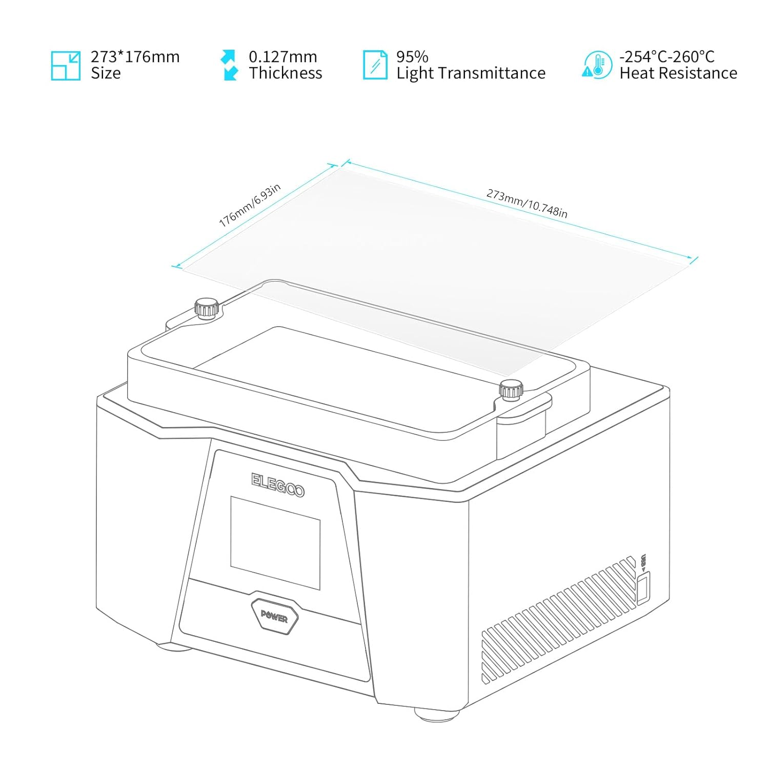 Film for ELEGOO PFA Release Li - 3D Printing Elegoo 评论和价格