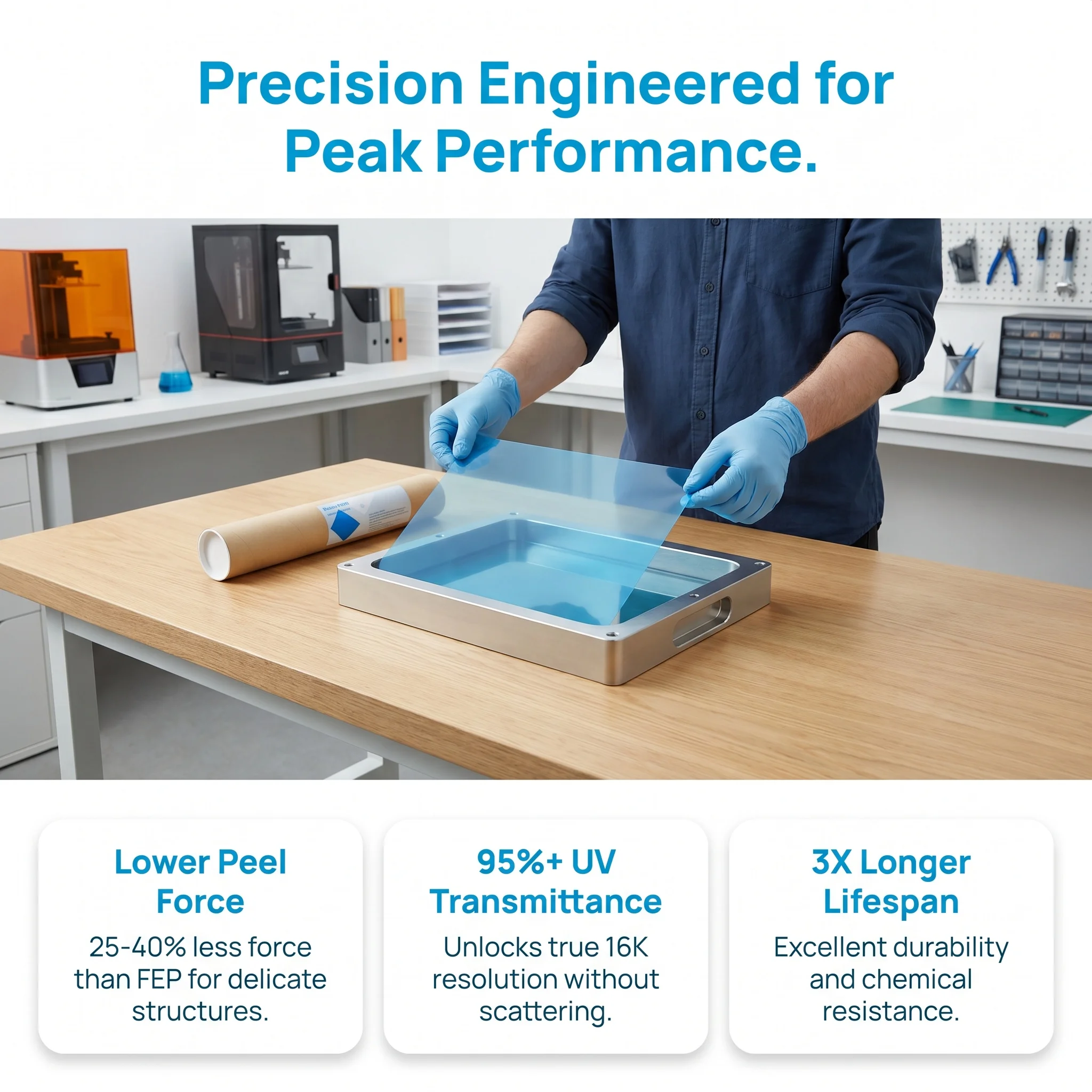 NFEP Film 210x150x0.127mm PFA  - 3D Printing Elegoo 评论和价格