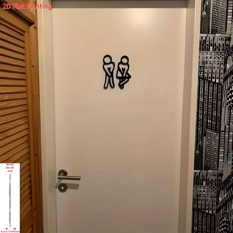 3D Printed Bathroom Door Sign  - 3D Printing Cafe 评论和价格