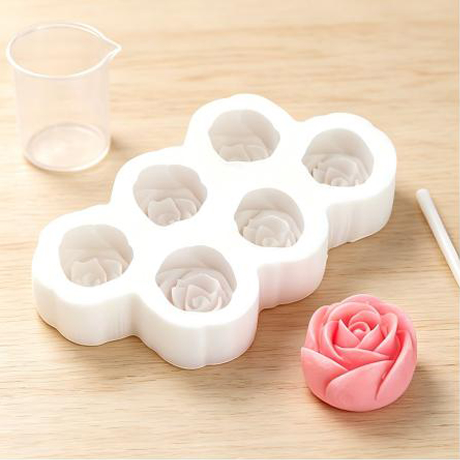 6pcs Set of Rose Flower Silico - 3D Printing Concrete 评论和价格