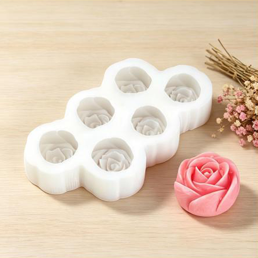 6pcs Set of Rose Flower Silico - 3D Printing Concrete 评论和价格