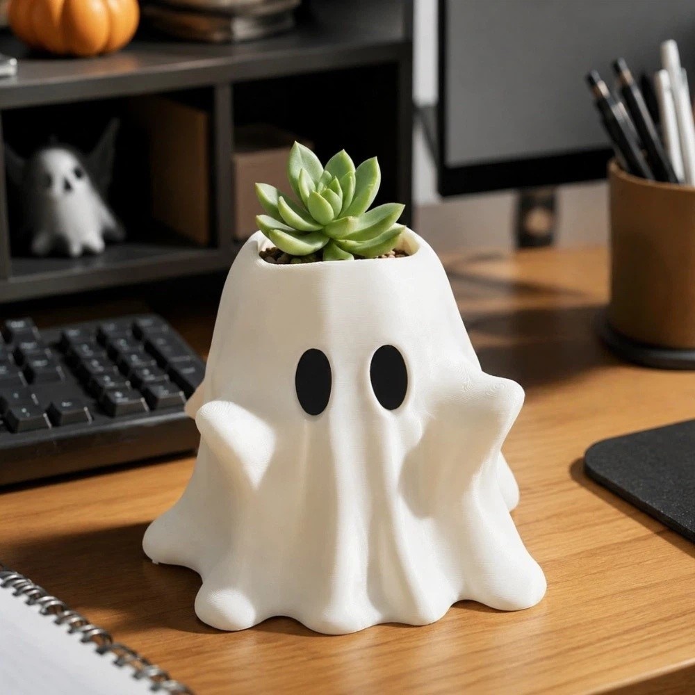 3D Printed White Ghost Vase Cr - 3D Printing Cafe 评论和价格