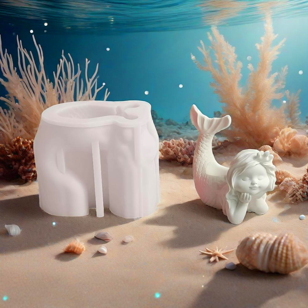 3D Mermaid Silicone Candle Mol - 3D Printing Concrete 评论和价格