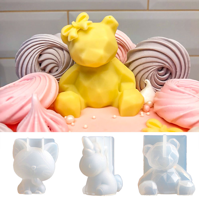 3D Stereo Bear Silicone Mold D - 3D Printing Concrete 评论和价格
