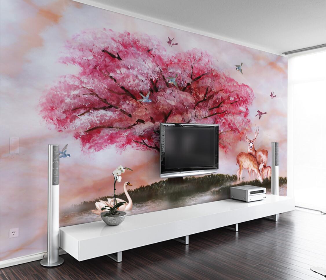 Pink Cherry Blossom Background - 3D Printing Heat Resistant Material 评论和价格